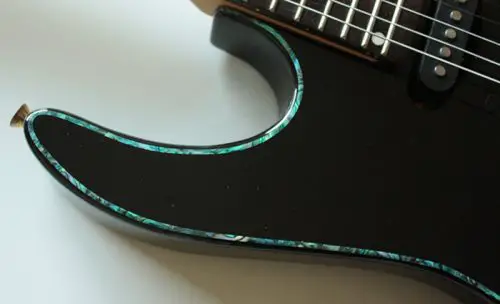 Guitar binding with decals